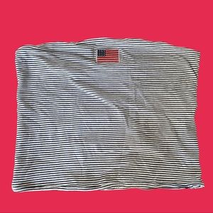 Mighty Fine Striped American Flag Strapless Top